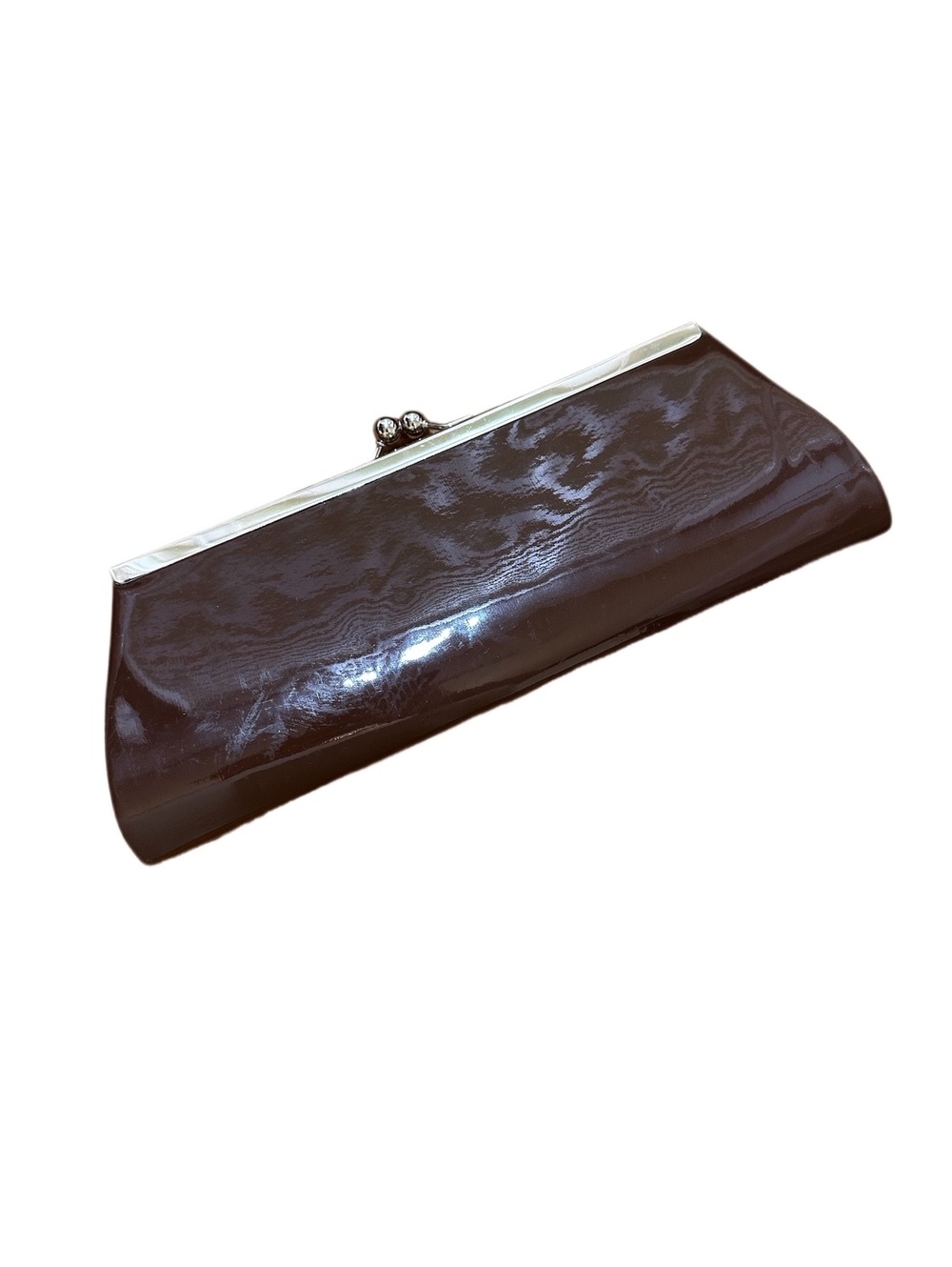 Vintage Y2K Bijoux Terner Chocolate Patent Leather Clutch